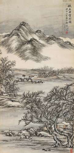 郑煦（1858～？） 1942年作 仿石谷雪村图 镜心 设色纸本