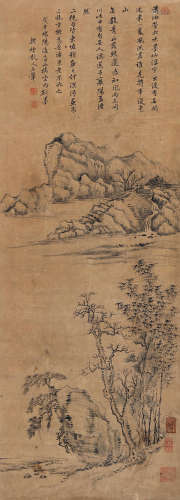 王翚（1632～1717） 1708年作 仿古山水 立轴 水墨纸本