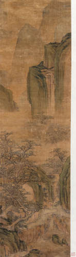 钱榖（1508～1572） 松立青山图 立轴 设色绢本