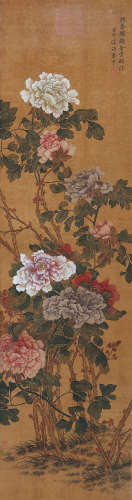 恽寿平（1633～1690） 玉堂富贵 立轴 设色绢本