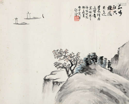 林纾（1852～1924） 江空天远 镜心 设色纸本