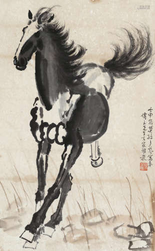 孙多慈（1913～1975） 1932年作 奔马 立轴 水墨纸本