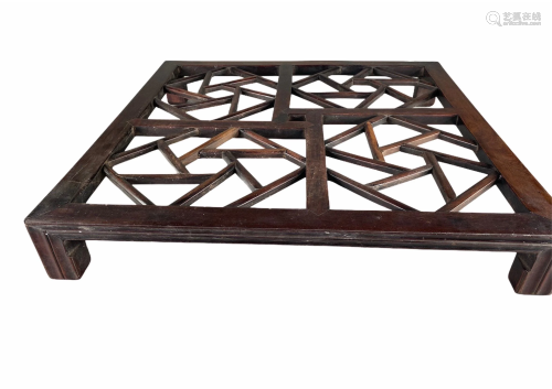 Rare puzzle table in iron wood, perhaps in huanghuali,