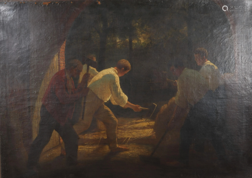 Jean FranÃ§ois MILLET large oil on canvas 