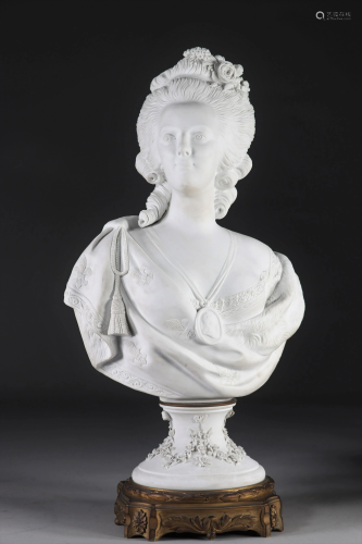 Sevres bust of Marie Antoinette Sevres porcelain