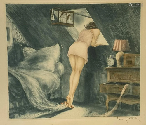 Louis Icart etching 