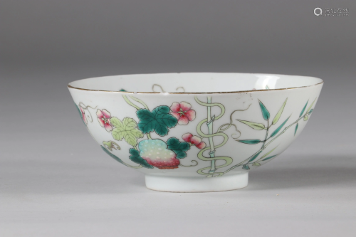Porcelain bowl with balsam flowers, China Xuantong mark