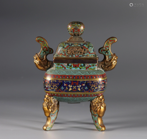 China cloisonne perfume burner