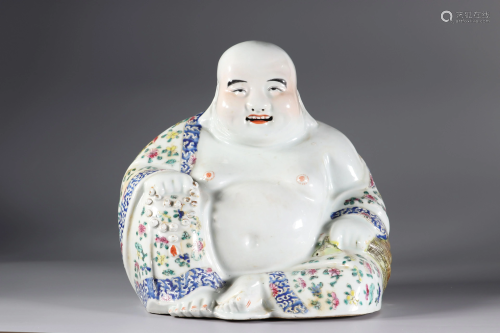 China famille rose porcelain buddha mark under the