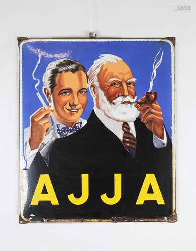 AJJA enamel sign 