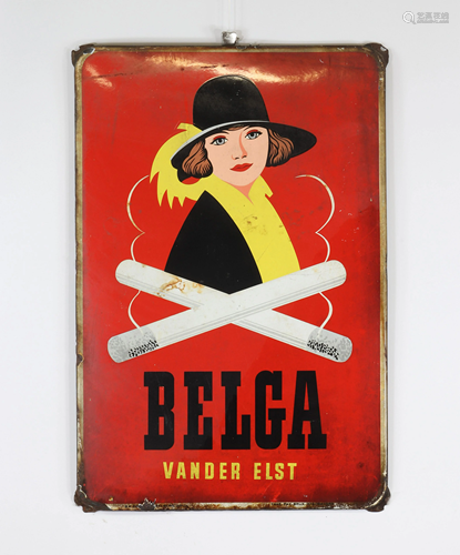 Belga enamel sign