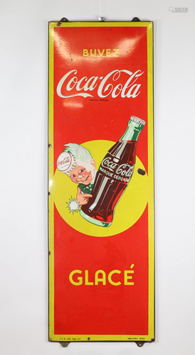 Enamel sign Coca cola 1956