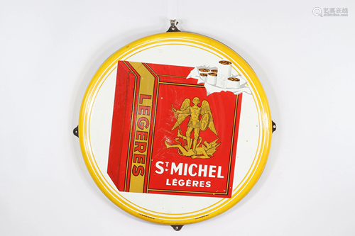 Round enamel plaque Saint Michel Legeres