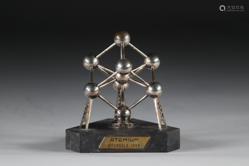 Souvenir from 1958 Atomium in chrome.