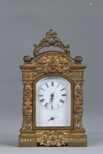 19th century bronze alarm clock