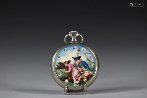 Pocket watch with erotic movement