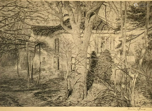 Emile Claus lithograph 