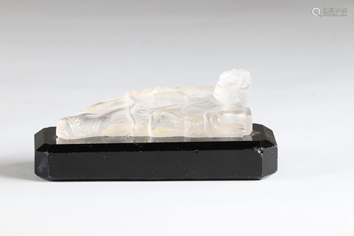 Japanese statuette in pressed molded crystal. Maybe