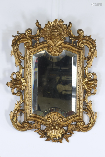 19th century golden mirror