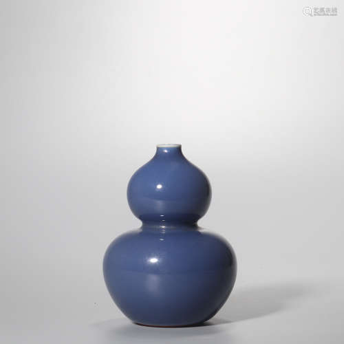 民国 霁蓝釉小葫芦瓶