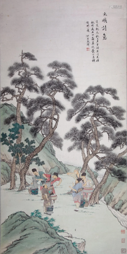 A Chinese Scroll Painting By Gai Qi