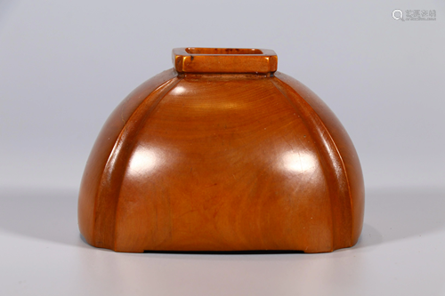 Carved Wooden Waterpot