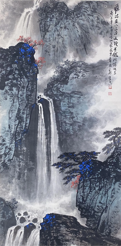 A Chinese Scroll Painting By Wei Zixi