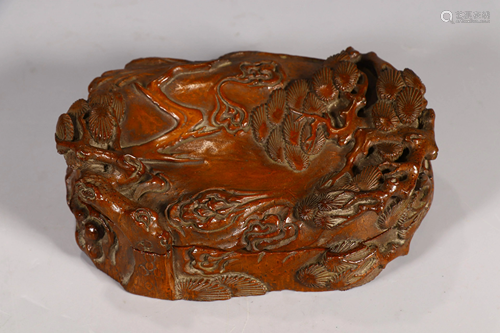 Carved Bamboo Paste Box