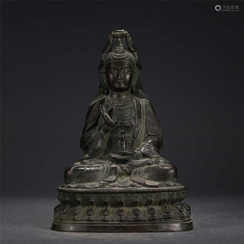 A CHINESE BRONZE FIGURE OF BUDDHA STATUE