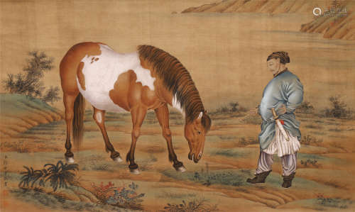 A CHINESE PAINTING FINE HORSE