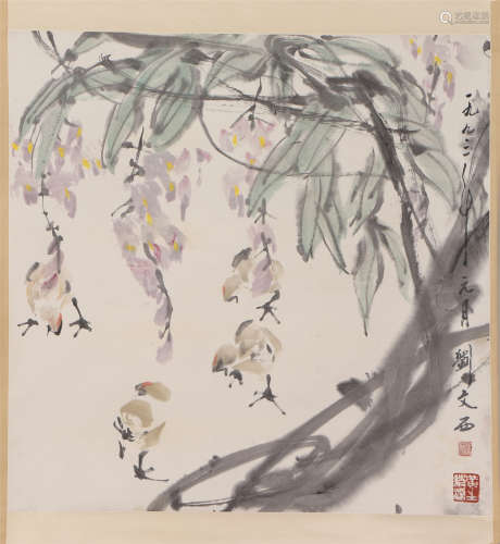 A CHINESE PAINTING FLOWERS