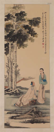 A CHINESE PAINTING FIGURE STORY