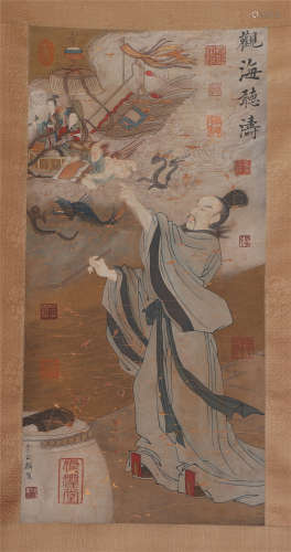 A CHINESE PAINTING FIGURE STORY