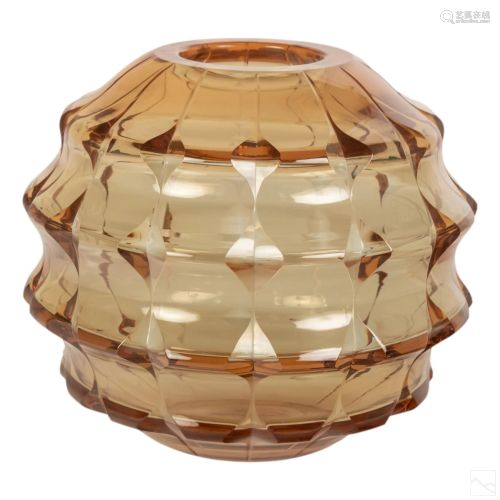 Heinrich Hussmann for Moser Modern Glass Ball Vase