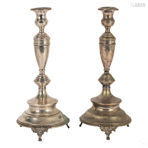 Victorian Antique Sterling Silver Candlesticks