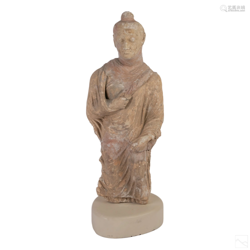 Chinese Ancient Style Robed Plaster Cast Figurine