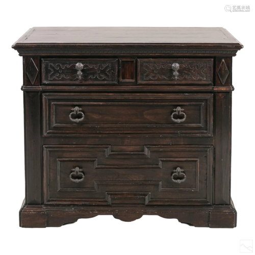 Gothic Revival Style Nightstand Dresser Cabinet
