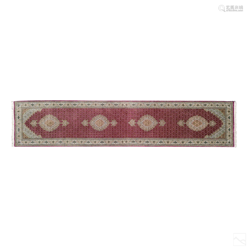 Gothic Style 16' Royal Burgundy Carpet Runner Rug