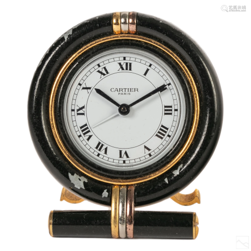 Cartier Vintage Trinity Desk Travel Alarm Clock