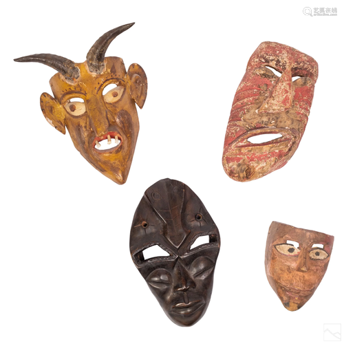 African Tribal Cultural Allegorical Mask GROUP LOT