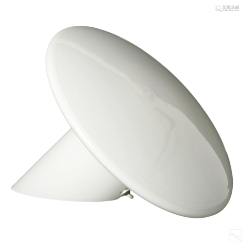 Gino Vistosi Italian White Glass Candia Floor Lamp