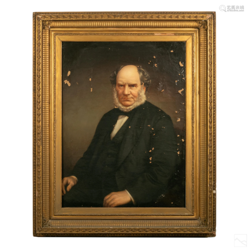 Victorian British Gentleman Portrait Oil Painting