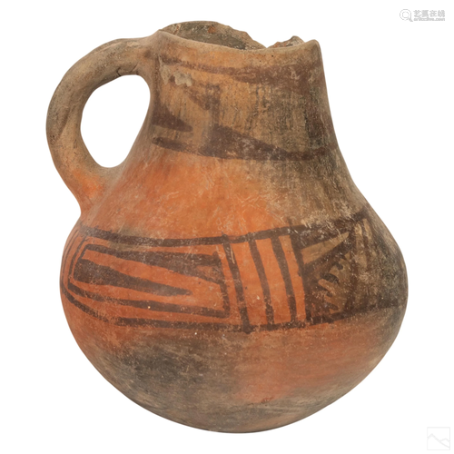 Native American Antique Red Clay Pottery Pitcher