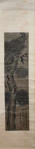 A CHINESE PAINTING PINE TREE