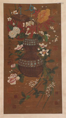 A CHINESE PAINTING FLOWERS