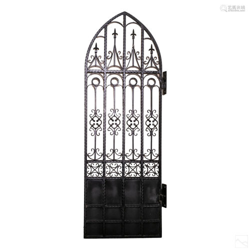 Architectural Salvage 7 Ft. Wrought Iron Arch Door