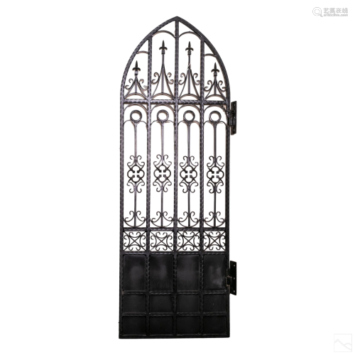 Architectural Salvage 7 Ft. Wrought Iron Arch Door