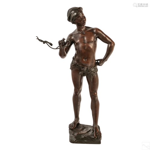 Adolphe Jean Lavergne Orientalist Bronze Sculpture