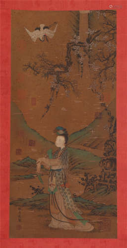 A CHINESE PAINTING FIGURE STORY
