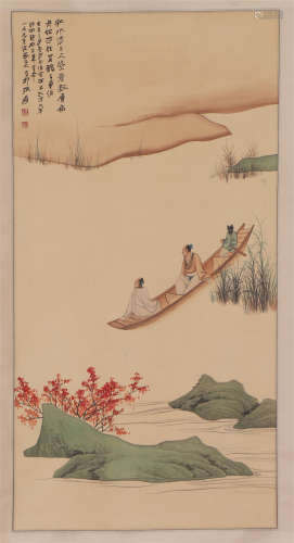 A CHINESE PAINTING FIGURE STORY